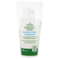 CONAD VERSO NATURA Bicchieri bibita trasparenti Biodegradabili e Compostabili* 20 pz