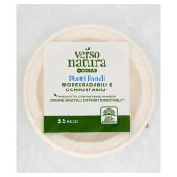 Piatti Fondi Biodegradabili e Compostabili* 35 pz Verso Natura Conad