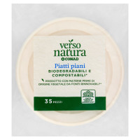 Piatti Piani Biodegradabili e Compostabili* 35 pz Verso Natura Conad