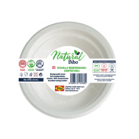 Scodelle in polpa di cellulosa Natural Bibo 400 ml - 25 pz