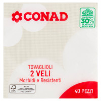Tovaglioli 2 Veli 40 pz Conad