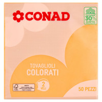 Tovaglioli gialli 2 veli 50 pz Conad