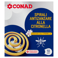 Spirali Antizanzare Profumate alla Citronella 10 Pezzi Conad