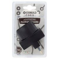CONAD casa Adattatore Pluristandard 10A nero