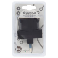 CONAD casa Adattatore Pluristandard 16A nero