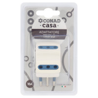 CONAD casa Adattatore Triplo 10A bianco