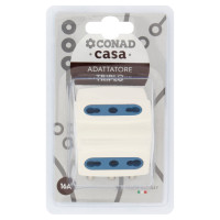 CONAD casa Adattatore Triplo 16A bianco