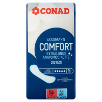 Assorbenti Comfort Extralungo Anatomico Notte Distesi 14 pz Conad