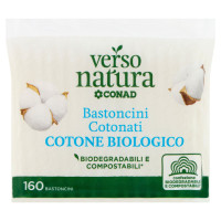 CONAD VERSO NATURA Bastoncini Cotonati Cotone Biologico 160 pz