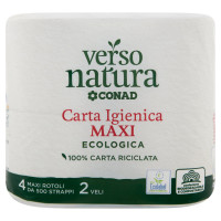 Carta Igienica Maxi Ecologica 2 Veli 4 Maxi Rotoli Verso Natura Eco Conad