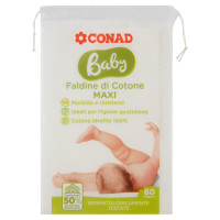 Baby Faldine di Cotone Maxi 60 pz Conad
