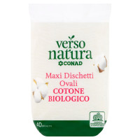 CONAD VERSO NATURA Maxi Dischetti Ovali Cotone Biologico 40 pz