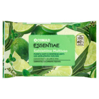 CONAD Essentiae Salviettine Multiuso Purificanti e Rinfrescanti con antibatterico naturale 20 pz