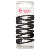 Elison City Style Clilc Clac Small Black 6 pz