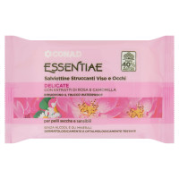 Essentiae Salviettine Struccanti Viso e Occhi Delicate 25 pz Conad