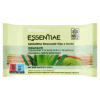 Essentiae Salviettine Struccanti Viso e Occhi Idratanti 25 pz Conad
