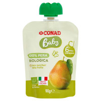 Baby 100% Pera Biologica 90 g Conad