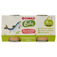 Baby Salmone con Verdure Omogeneizzato 2 x 80 g Conad
