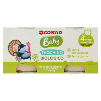 Baby Tacchino Biologico Omogeneizzato con Carne 2 x 80 g Conad