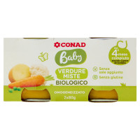 Baby Verdure Miste Biologico Omogeneizzato 2 x 80 g Conad