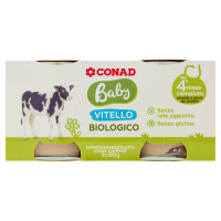 Baby Vitello Biologico Omogeneizzato con Carne 2 x 80 g Conad