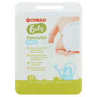 Baby Pannolini Maxi 4 7/18 kg 28 pezzi Conad