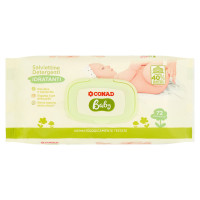 Baby Salviettine Detergenti Idratanti 72 pz Conad