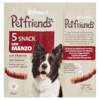 Snack con Manzo 5 x 11 g Petfriends Conad