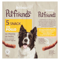 Snack con Pollo 5 x 11 g Petfriends Conad