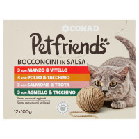 Petfriends Bocconcini in Salsa 12 x 100 g Conad