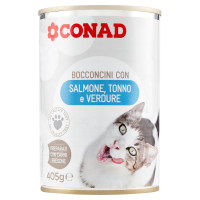 Bocconcini con Salmone, Tonno e Verdure 405 g Conad