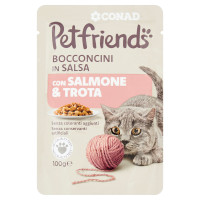 Bocconcini in Salsa con Salmone & Trota 100 g Petfriends Conad