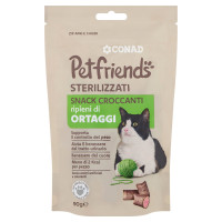 CONAD Petfriends Sterilizzati Snack Croccanti ripieni di Ortaggi 90 g