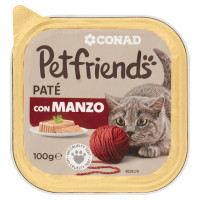 Patè con manzo 100 g Petfriends Conad