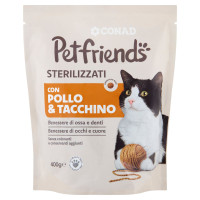 Petfriends Sterilizzati con Pollo & Tacchino 400 g Conad