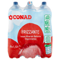 Acqua Minerale Naturale Frizzante 6 x 1,5 l Conad