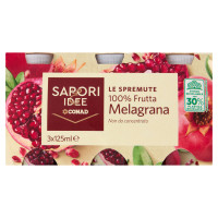 Le Spremute 100% Frutta Melagrana 3 x 125 ml Sapori & Idee Conad