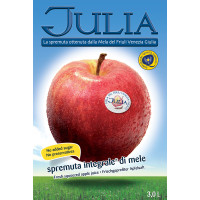 Julia 
100 % spremuta integrale di mele 
Puro estratto di mele in Bag in Box
Senza aggiunta di zuccheri, coloranti e conservanti.
Contiene naturalmente zuccheri della frutta.