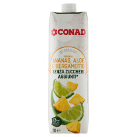 CONAD gli Speciali Bevanda Ananas, Aloe e Bergamotto Senza Zuccheri Aggiunti* 1 l