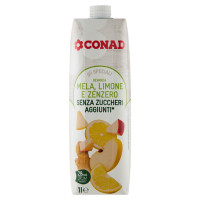 CONAD gli Speciali Bevanda Mela, Limone e Zenzero Senza Zuccheri Aggiunti* 1 l