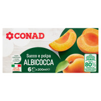 Succo e polpa Albicocca 6 x 200 ml Conad