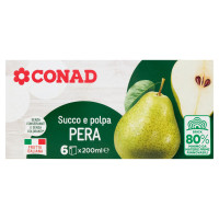 Succo e polpa Pera 6 x 200 ml Conad