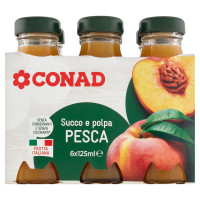 Succo e polpa Pesca 6 x 125 ml Conad