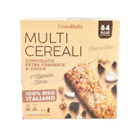 Cerealitalia Barrette Muesli Multicereali Cioccolato Fondente e Cocco gr.126