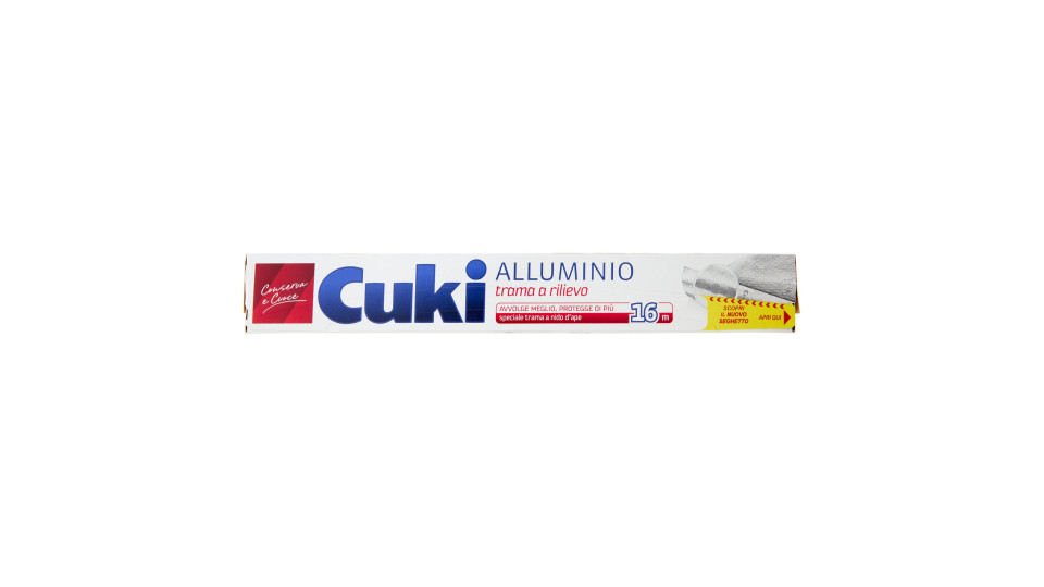 Cuki Conserva e Cuoce Alluminio trama a rilievo a nido d'ape 16 m