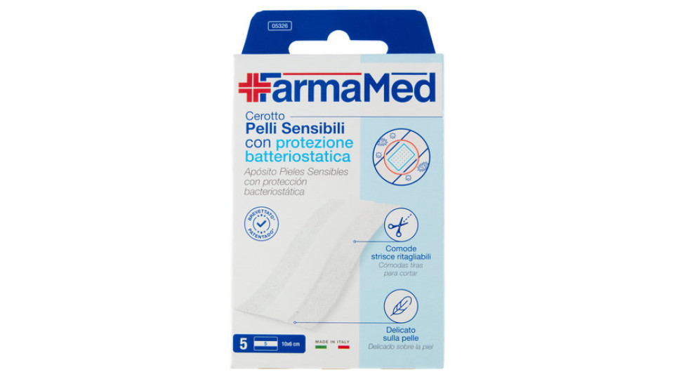 FarmaMed Cerotto Pelli Sensibili con protezione batteriostatica 5 pz