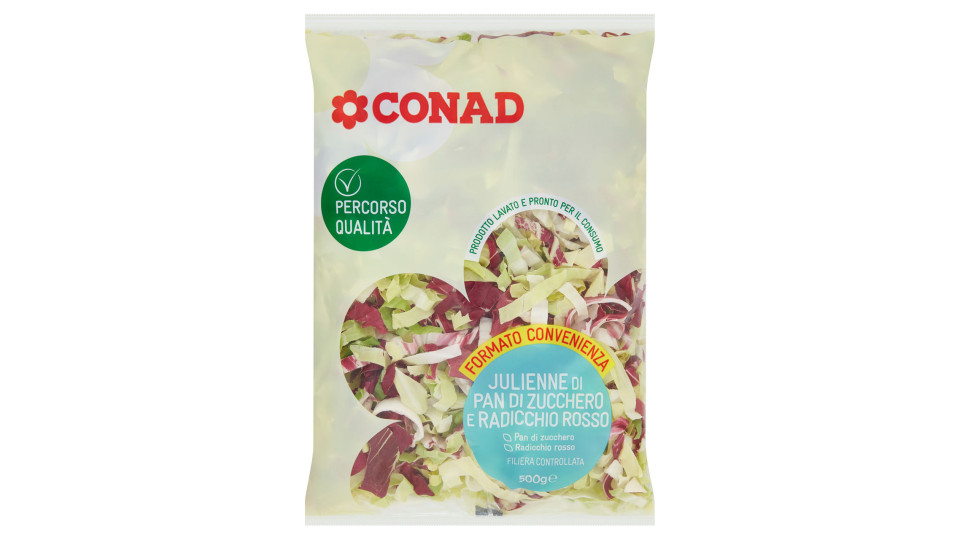 Julienne di Pan di Zucchero e Radicchio Rosso 500 g Percorso Qualità Conad