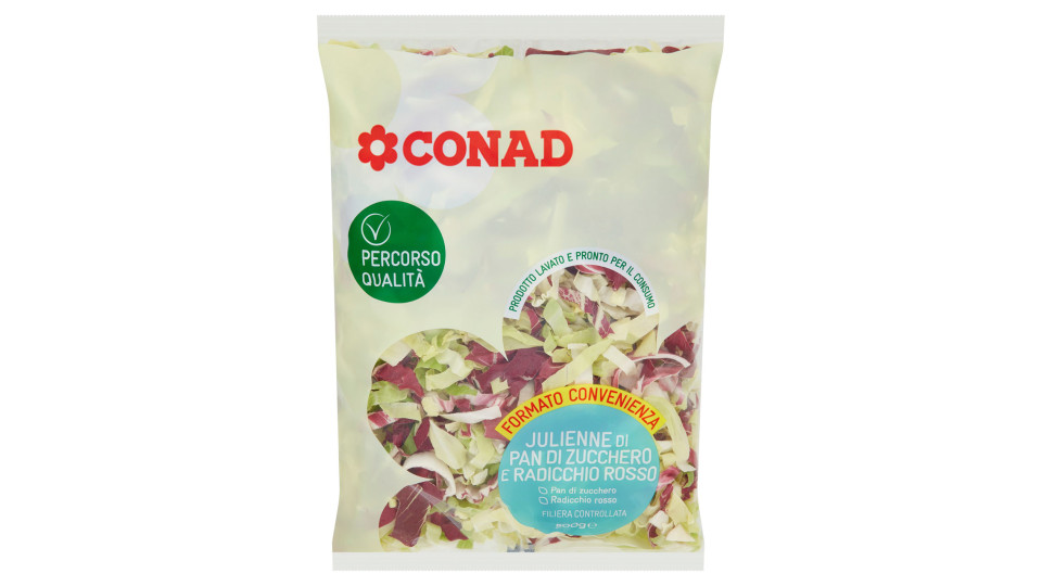 Julienne di Pan di Zucchero e Radicchio Rosso 500 g Percorso Qualità Conad