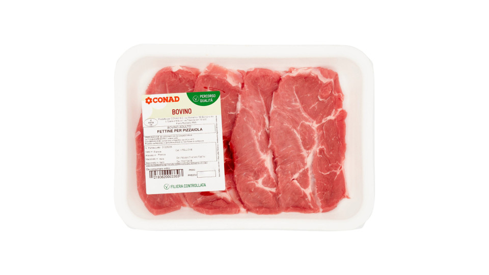 CONAD Percorso Qualità Bovino Adulto Fettine per Pizzaiola