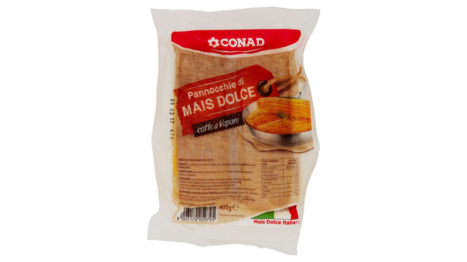 Pannocchie di Mais Dolce cotte a Vapore 400 g Conad
